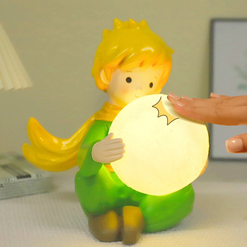 Prince Night Light Bedroom Table Lamp Ball Lamp Living Room Porch Resin Crafts Ornaments