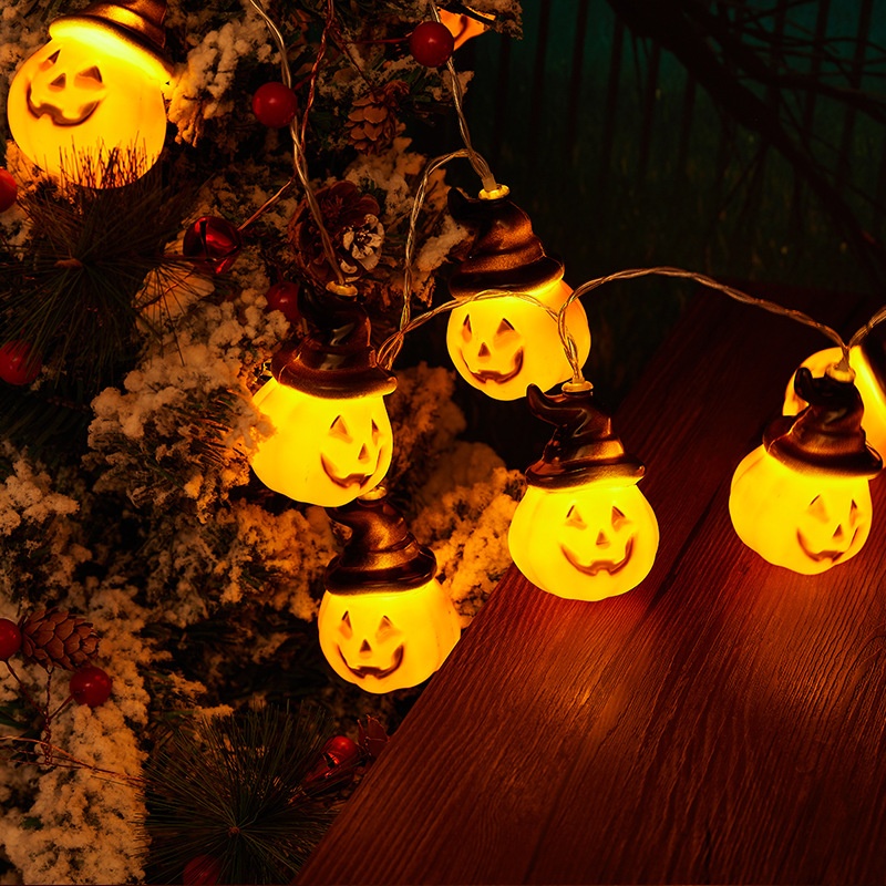 SHalloween Pumpkin Light String LEDLight String Holiday Ghost Festival Decoration Lights
