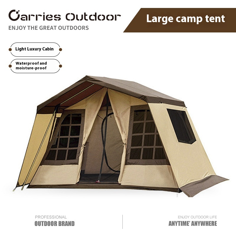 Multi-person Camping Cabin Tent Outdoor Camping Light Luxury Villa Tent Rainproof Warm Camp Large Tent