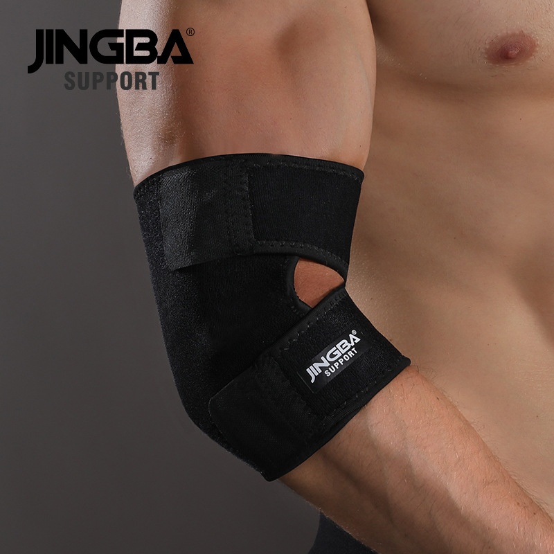 JINGBAElbow Pads Outdoor Sports Pressure Protection Weightlifting Cycling Tennis Badminton Basketball