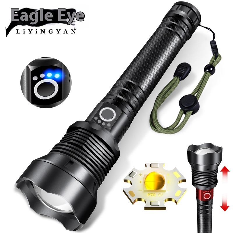 Special Forces P90 Quad-core Super Bright Flashlight Strong Light Rechargeable Outdoor Home LEDLong-range Lighting Searchlight