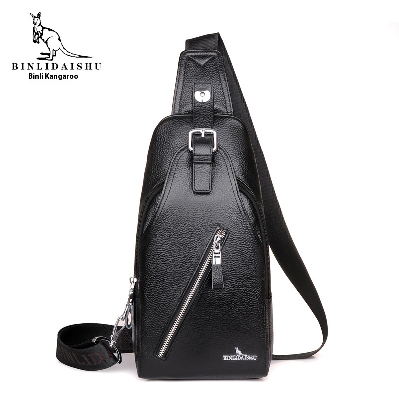 Kangaroo Men's Chest Bag Korean Style Shoulder Bag Fashion Sports Crossbody Bag