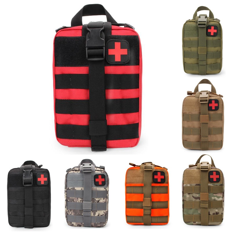 Shangwu Outdoor Medical Bag Travel First Aid Kit Nylon Waterproof MOLLEAccessory Bag Storage Waist Bag Tactical Bag