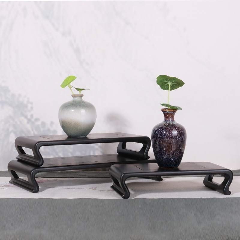 Redwood Base Purple Sandalwood Rectangular Stone Base Creative Ornaments Flower Pot One Piece Dropshipping Hot Item