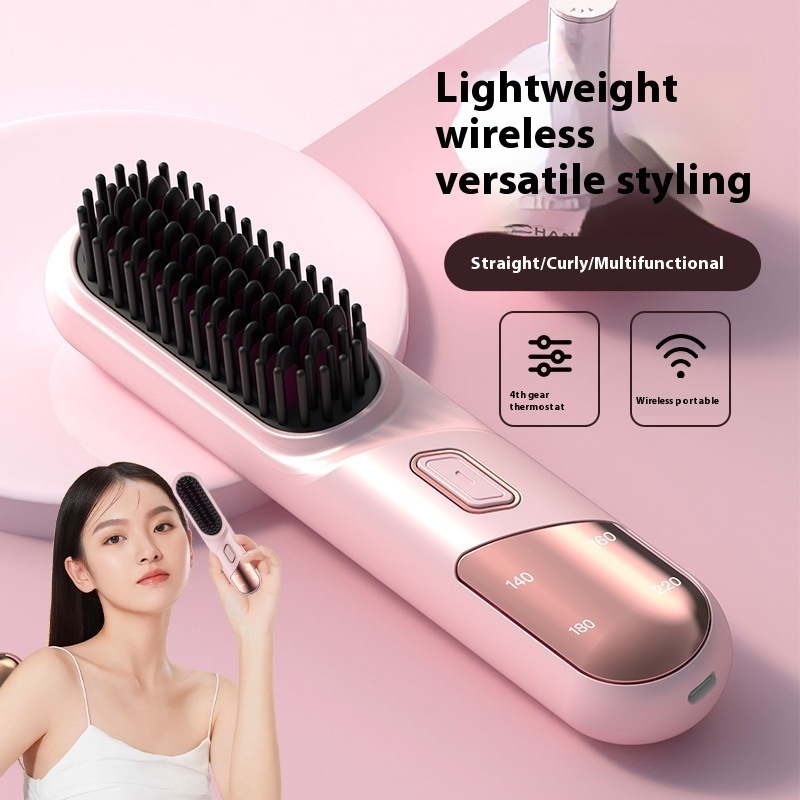 Negative Ion Hair Straightening Comb Artifact Does Not Damage Hair Home Straight Hair Clip Straight Curly Hair Dual-purpose Curling Iron Electric Comb Anti-scalding