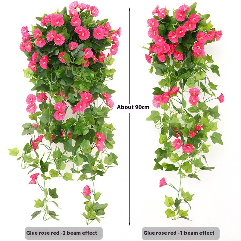 Simulation Fake Flower Vine Simulation Flower Fake Flower Living Room Decoration Spider Plant Simulation Morning Glory Wall Hanging Vine
