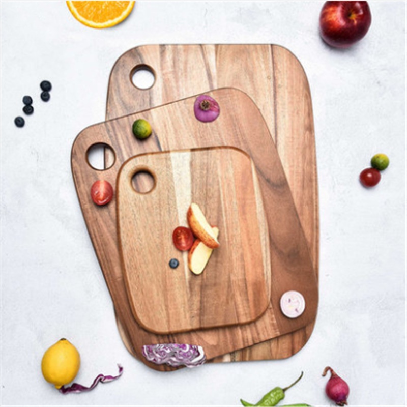 Acacia Wood Cutting Board Solid Wood Cutting Board Cheese Board Outdoor Camping Portable Fruit Board Wooden Cooked Food Board