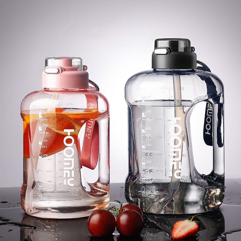 Super Large Capacity Space Water Cup Men's Sports Water Bottle Fitness Bucket Ton Bucket Straw Cup