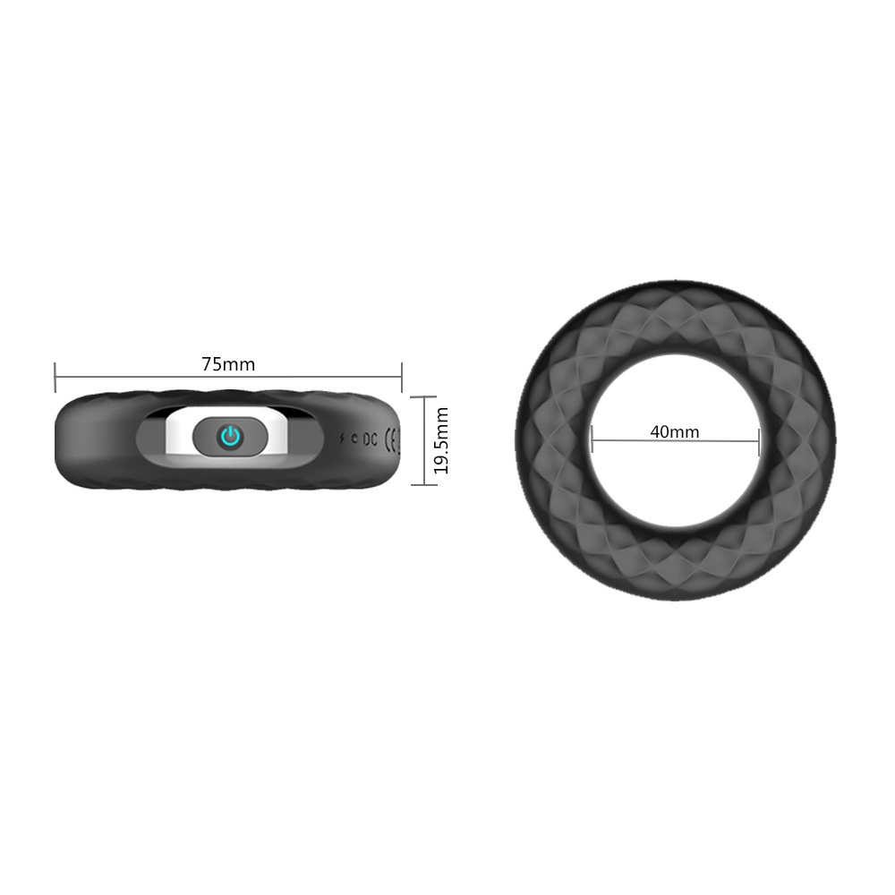 Hot Style Rechargeable Remote Control Silicone Donut Vibrating Lock Semen Ring Male Masturbation Device Sex Toy