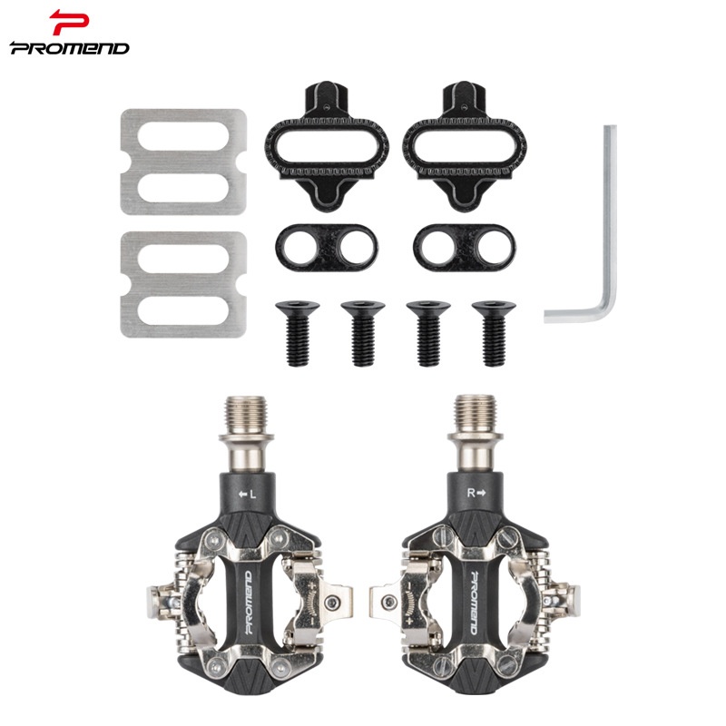 PROMENDNylon Bicycle Pedal SPDSystem Bearing Bearing Mountain Bike Lock Pedal With Lock Plate Bicycle Pedal