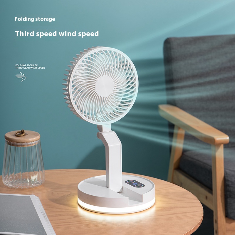 Folding Wall Mounted Fan USBCharging Bluetooth Home Portable Small Fan Mini Desktop Electric Fan Night Light