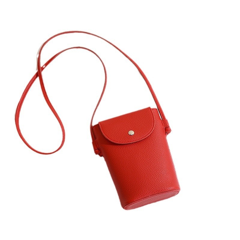 Genuine Leather Compact Lightweight Crossbody Mobile Phone Bag All-match Fashion Flip Women's Bag