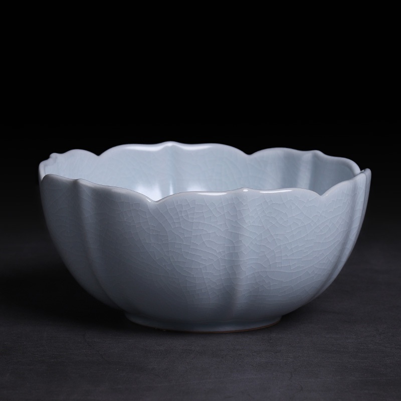 Ruyao Tea Washing Water Basin Washing Tea Cup Basin Tea Ceremony Home Small Retro Japanese Zen Ceramic Kung Fu Tea Set Accessories