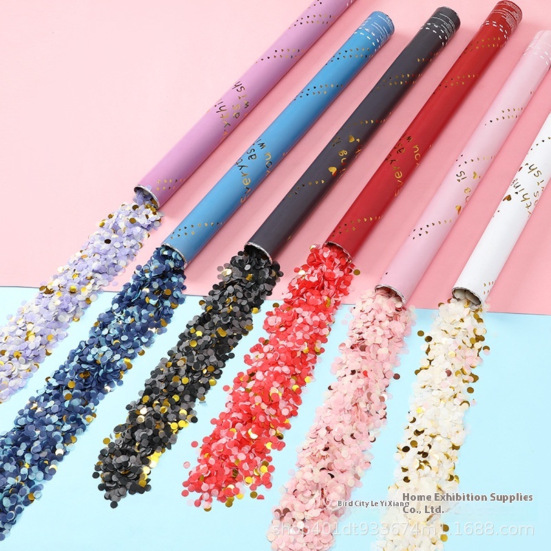 Wedding Fireworks Celebration Fireworks Wedding Spray Tube Petal Rain Party Bar Ribbon Handheld Opening Salute Tube