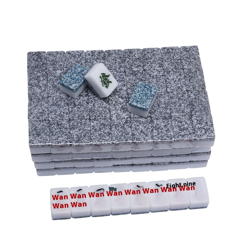 Recommended 2.0cm Solid Carved Mini Marble Mahjong Travel Mahjong Tiles Dery Betting Dice