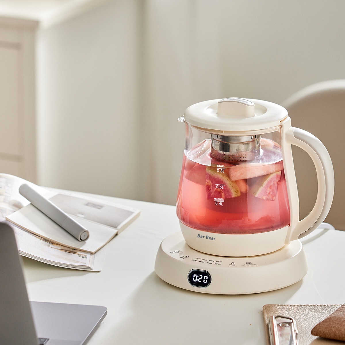 Bear0.8 LMini Health Cup Health Pot Tea Maker YSH-D08 L1 Office Home Portable Tea Kettle