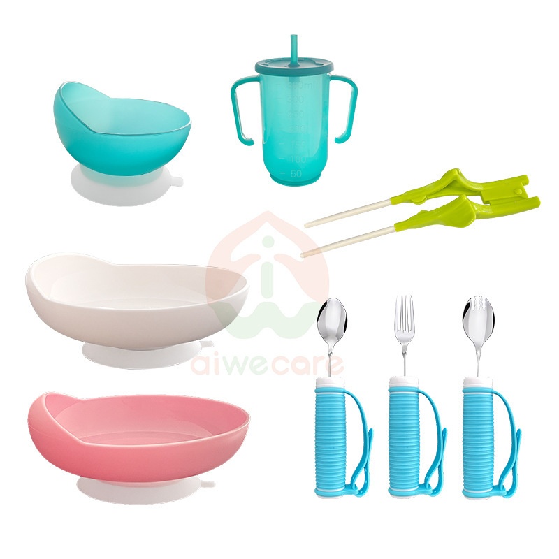 Assisted Eating Tableware For The Elderly Suitable For Aging Modification Products Helping Chopsticks Elderly Supplies Anti-spill Bowl Anti-spill Bowl