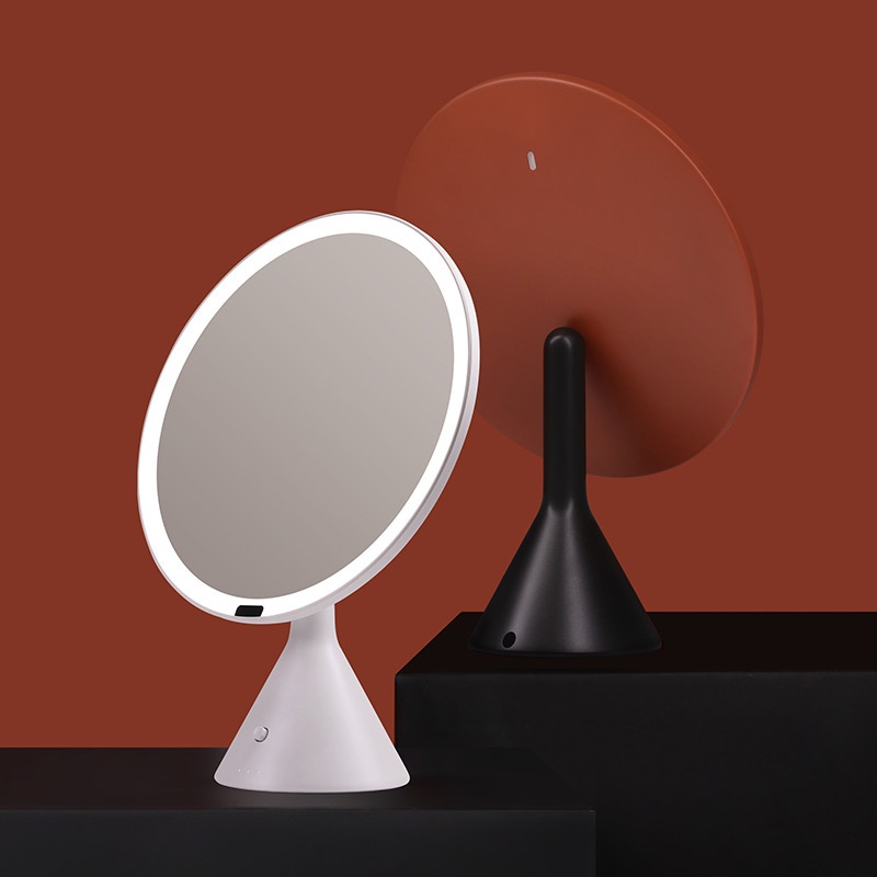 LEDLight Makeup Mirror Daylight Smart Large Round Mirror Professional Beauty Desktop Desktop Mirror With Light