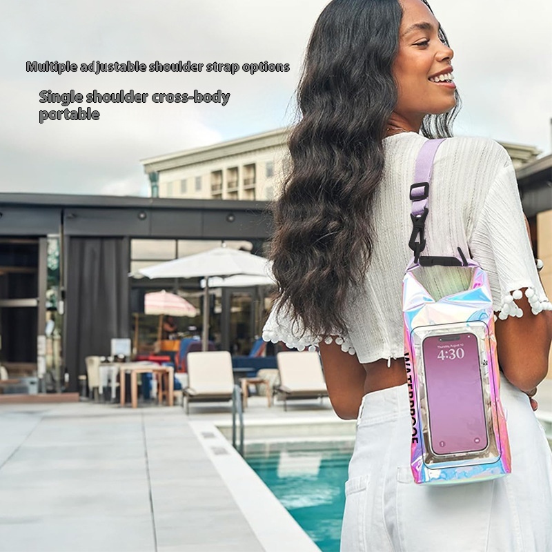 2L Waterproof Bag Outdoor Magic Color Crossbody Bag Two-in-One Mobile Phone Waterproof Bag Colorful Swimming Waterproof Bag