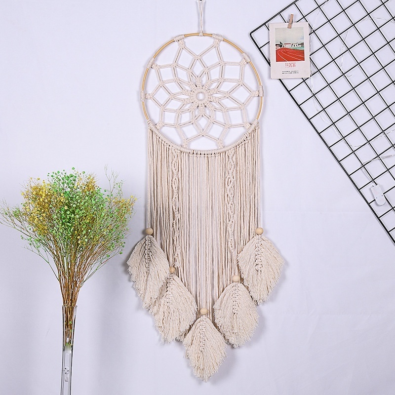 Direct Sale Leaf Bohemian Woven Tapestry Home Decoration Wall Decoration Nordic Dream Catcher