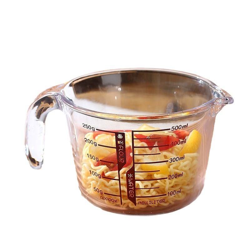 Glass Measuring Cup With Scale Baking Egg Cup Household Food Grade Large Capacity 500ml Measuring Cup