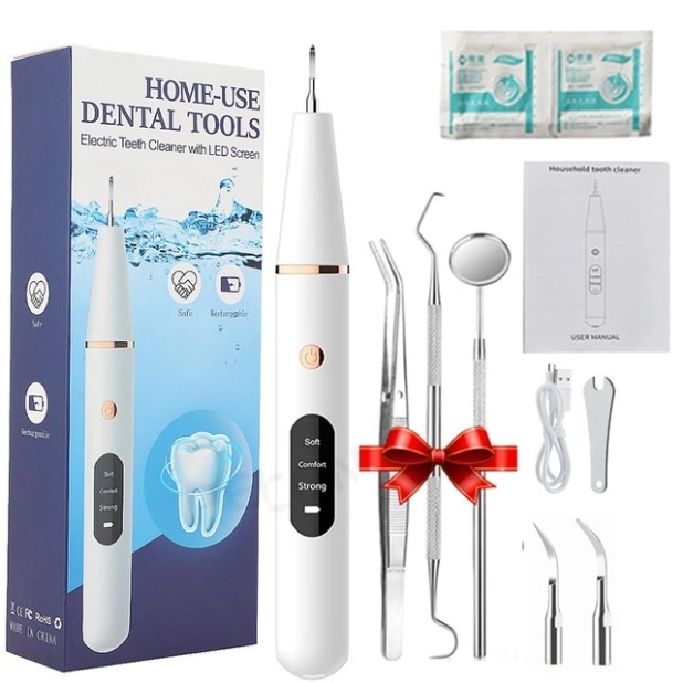 Ultrasonic Electric Tooth Cleaner,Dental Calculus Remover,Tartar Cleaner,Water Flosser,Tooth Washer