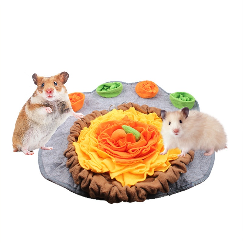 Hot Dog Paw Type Young Pet Crawling Slow Feeding Play Mat Rabbit Hamster Ol Exercise Game Blanket Educational Supplies