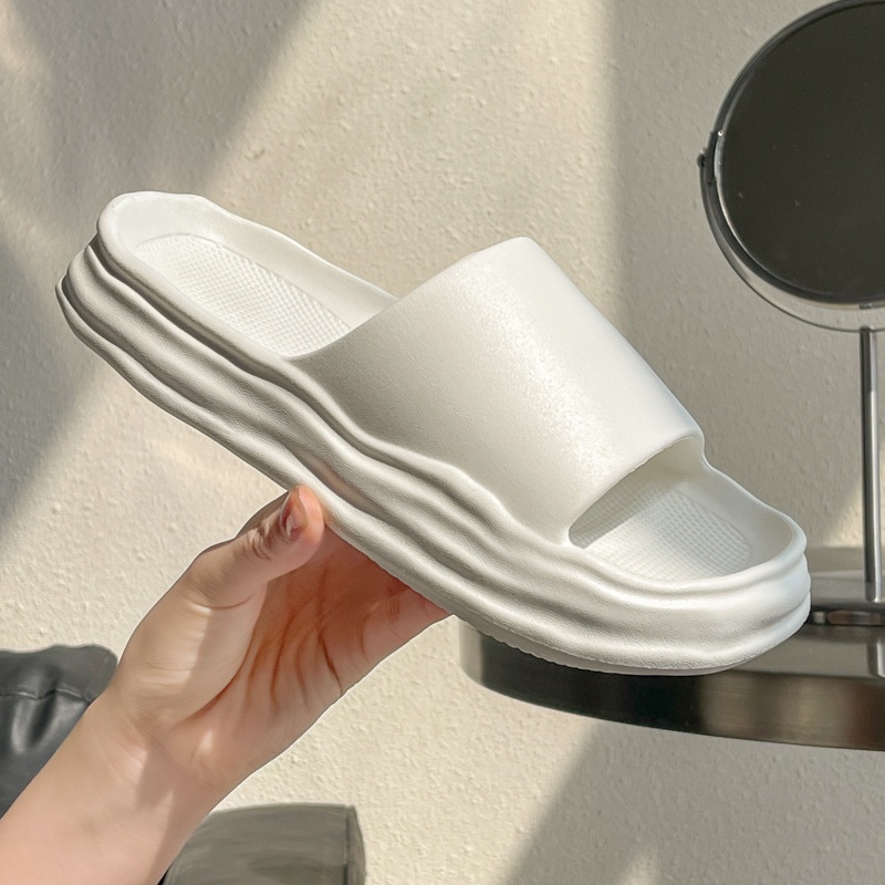 Summer Thick-soled Shit-feeling Slippers For Women,Home Indoor Couples,Non-slip And Waterproof Bathroom Slippers For Men,s