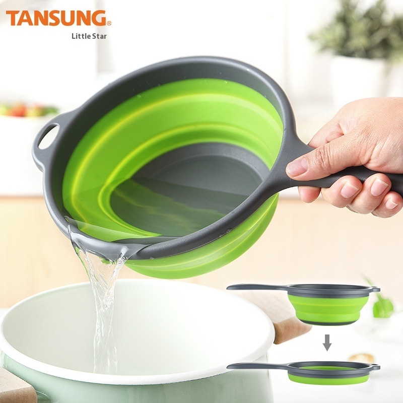 Plastic Spoon Kitchen Household Water Scoop Long Handle Foldable Multi-purpose Water Scoop Water Scoop