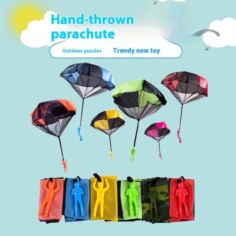 Explosions Children's Hand Throw Parachute Soldier Parachute Outdoor Toys Printable Patterns