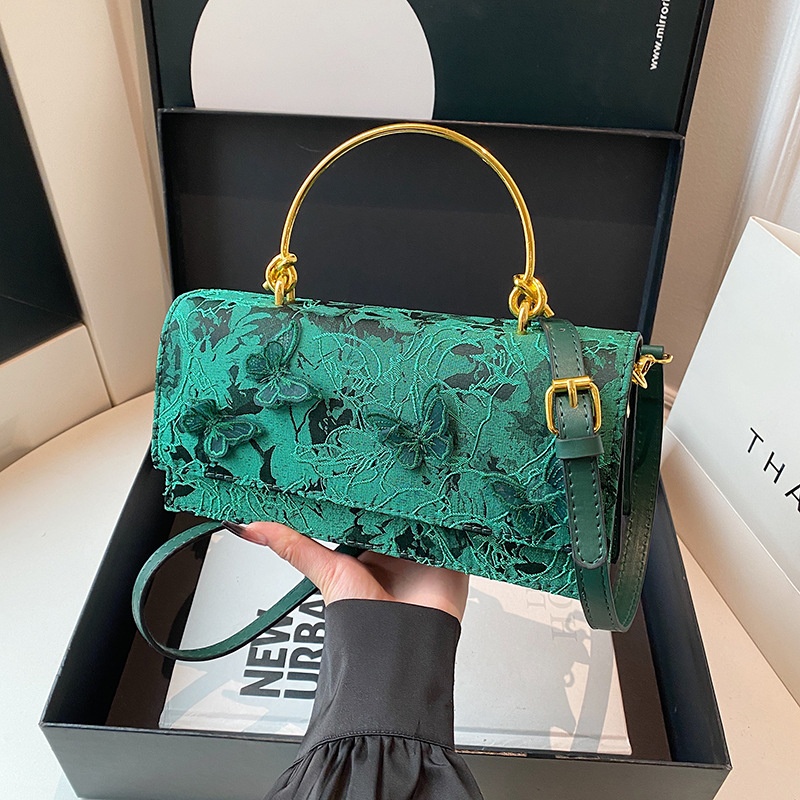 Bags Bag Mori Sweet Girl Fashion Lace Butterfly Stylish Shoulder Chain Small Square Bag Y