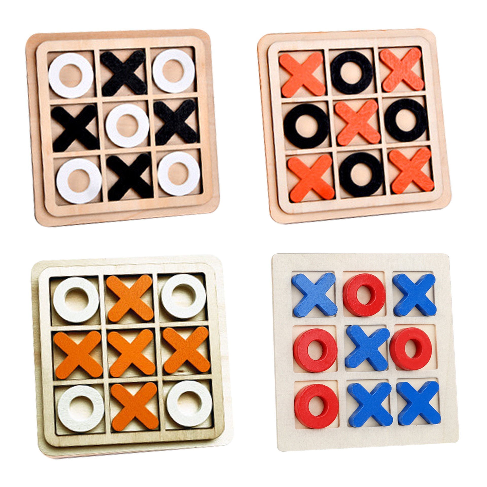 Wooden Tic-tac-toe Toy Children's Educational Logic Thinking Training Three-in-one Chess Entertainment And Leisure Battle Game