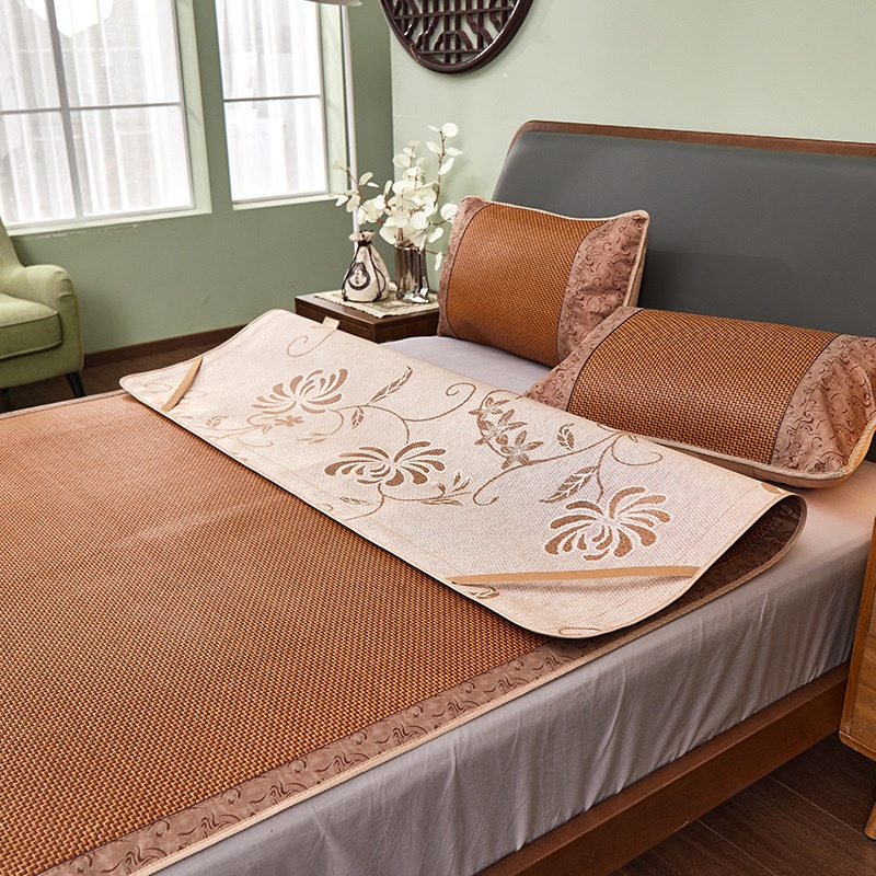 Summer Rattan Mat Double-sided Mat For Home Use1.5m1.8m Foldable Three-piece Set