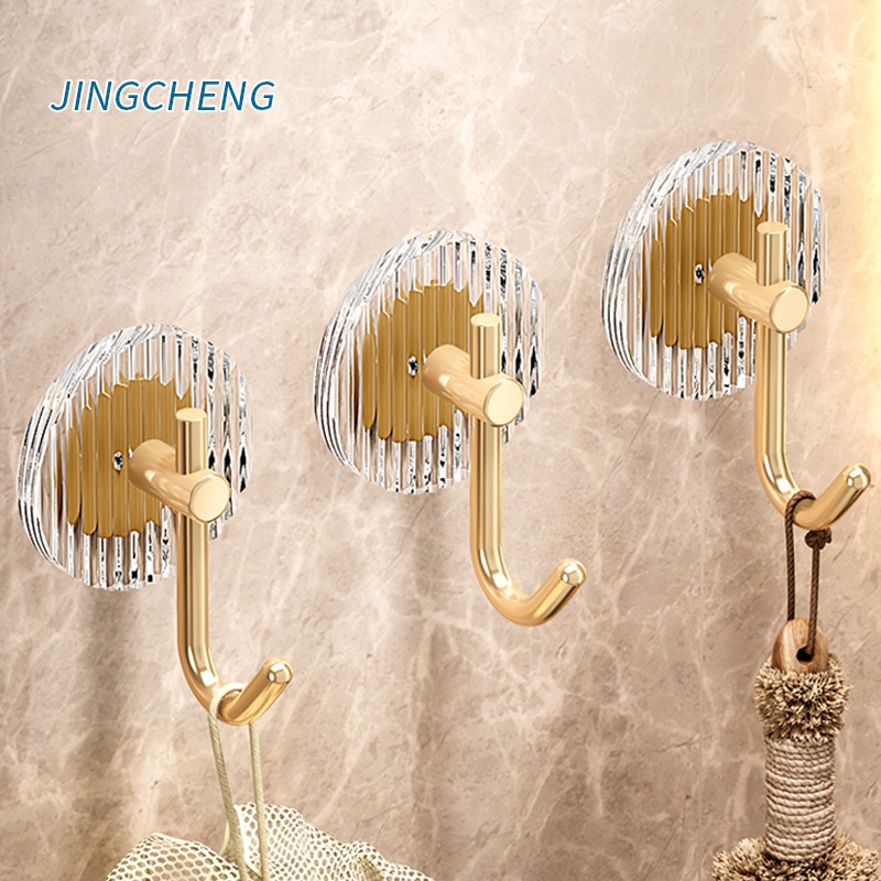 Hook One Piece Dery Space Aluminum Coat Hook Acrylic Hook Punch-free Door Back Hook Traceless Sticky Hook