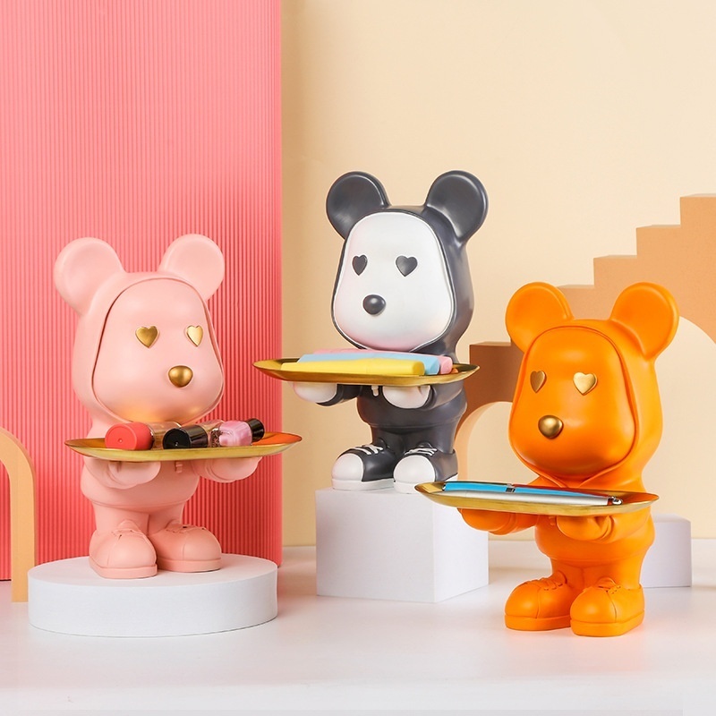 Violent Bear Living Room Ornaments Creative Hand-made Key Storage Home Decorations Desktop Ornaments Resin Crafts