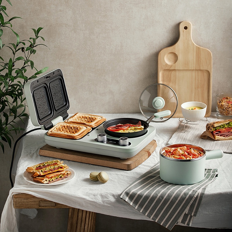 Bear Breakfast Machine Sandwich Machine DSL-A13 F1 Toaster Bread Electric Pancake Pan Multi-function Pancake With Cooking Pot