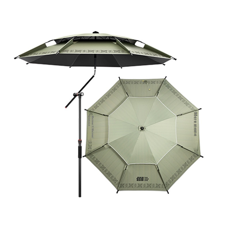 Fishing Umbrella Fishing Rod Universal Crutch Sunshade Sun Protection Black Rubber Outdoor Special Umbrella