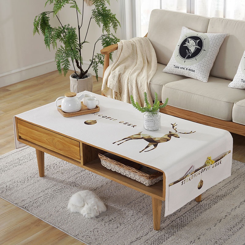 Tablecloth Fabric Cotton And Linen Small Fresh Coffee Table Tablecloth Waterproof Nordic Style Tablecloth Rectangular Tablecloth Dining