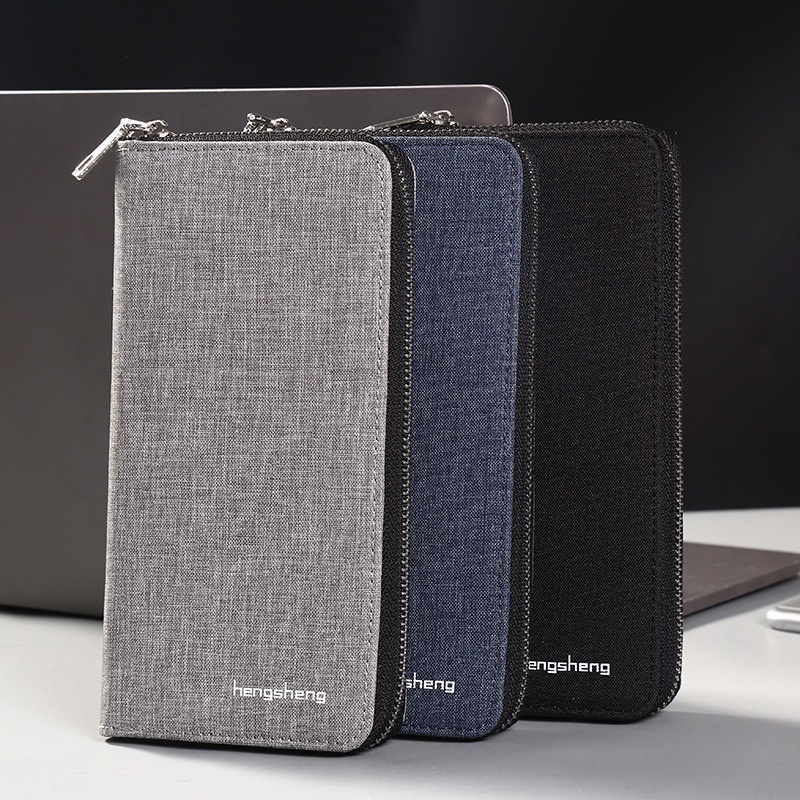 Men's Wallet Long Large Capacity Card Holder Mobile Phone Bag Multi-Card Slot Simple Casual Zipper Handbag