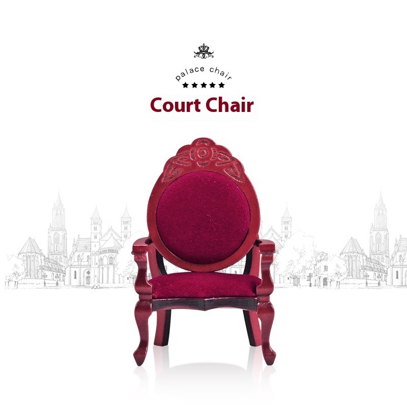 Ob11 Home Furnishings Dollhouse Accessories1:12 Miniature Model Toy Mini Wooden Palace Chair M150