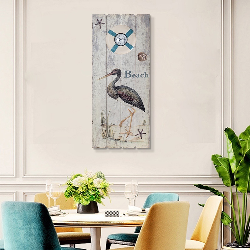 Nordic Wall Clock Electronic Art Clock Bedroom Living Room Wall Clock Wooden Retro Wall Decoration