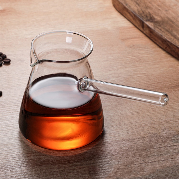 Hand-brewed Side-handle Coffee Pot Side-handle Pot Household Transparent High Borosilicate Glass Teapot Hot Milk Pot Coffee Set