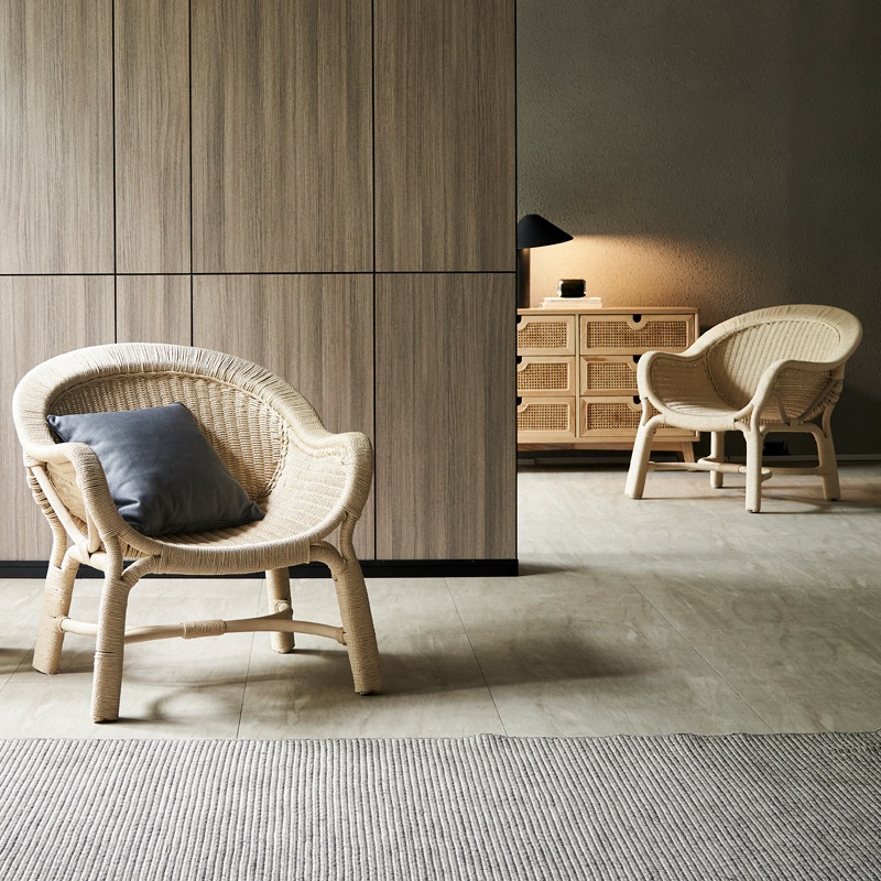 Nordic Rattan Chair Three-piece Set Balcony Leisure Small Table And Chair Single Courtyard Homestay Real Rattan Rope Backrest Sofa Chair