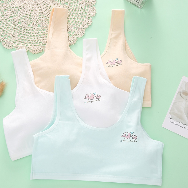 Pure Cotton Girls Underwear Development Period Primary School Girl Vest Children First Stage Inner Wear To Prevent Bulges