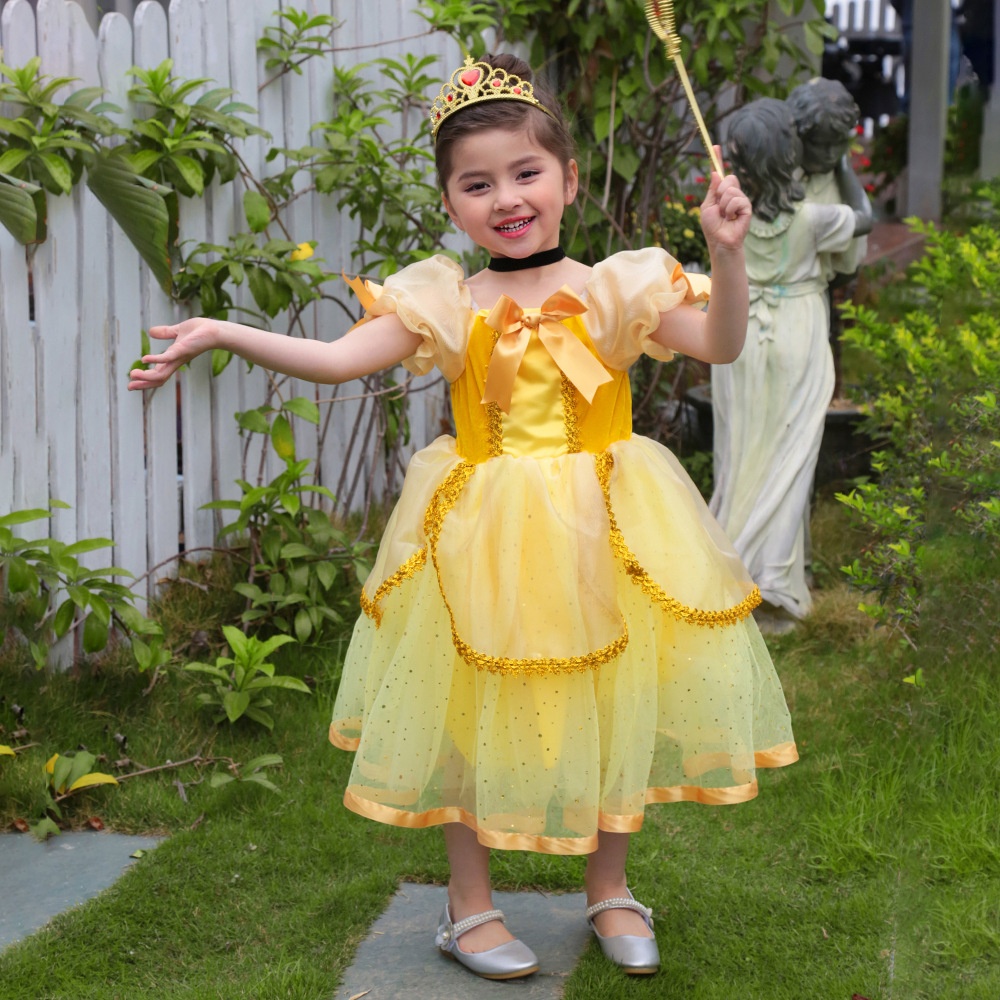 Belle Princess Dress Beauty And The Beast Cosplay Costume Belle Princess Dress Performance Costume