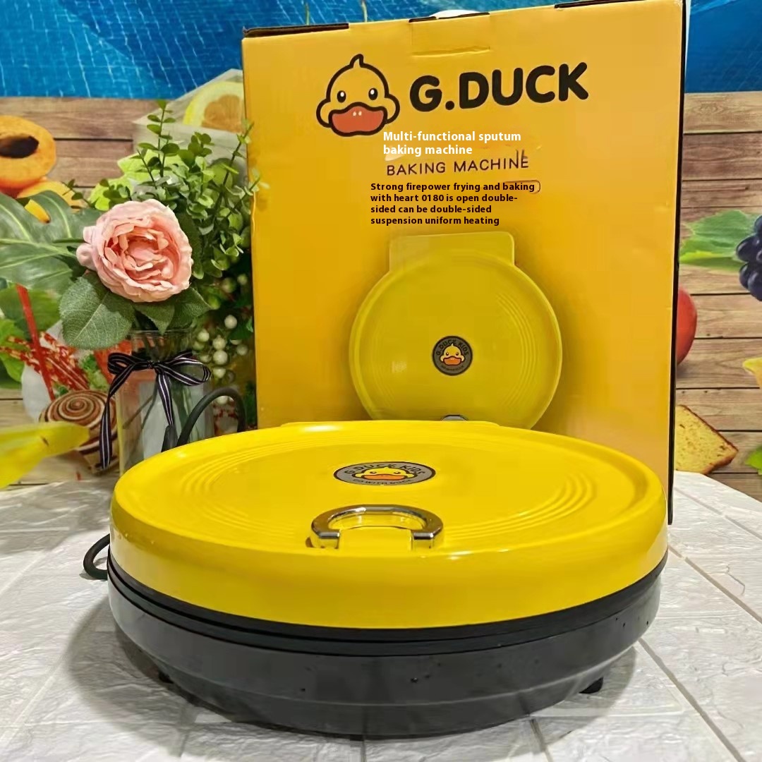 G.DUCKHello Yellow Duck Electric Pancake Maker Suspended Pancake Maker Multifunctional Smokeless Uncoated Non-stick Pancake Electric Baking Pan