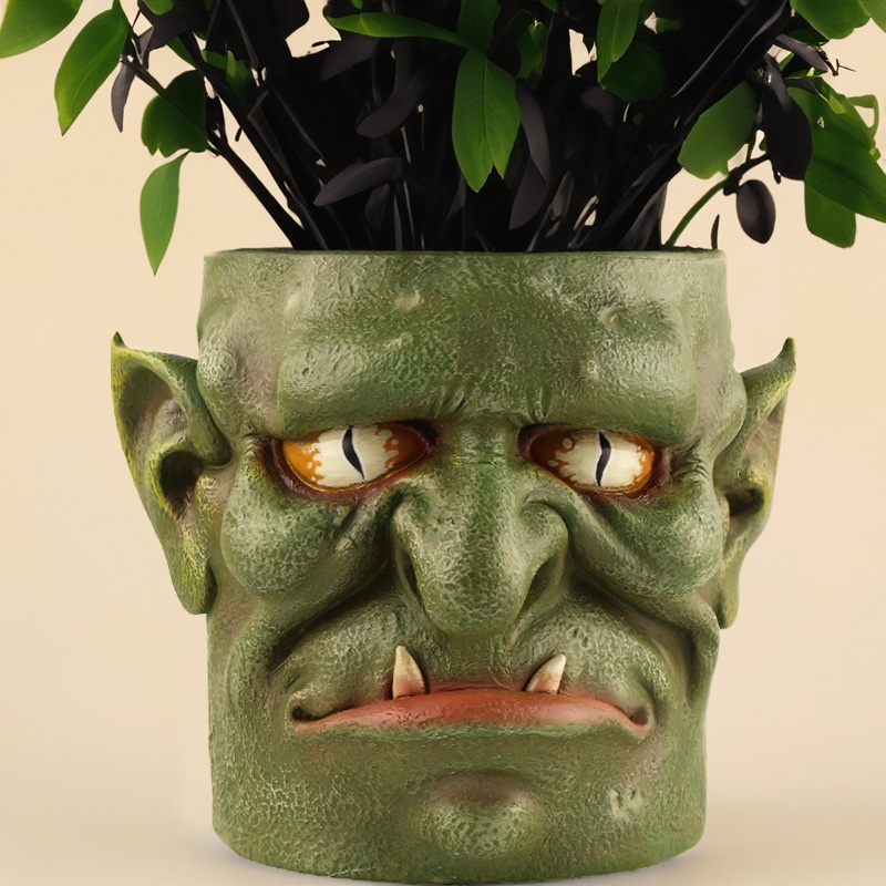 Product Face Avatar Expression Resin Flower Pot Courtyard Balcony Garden Desktop Succulent Green Plant Potted Ornaments