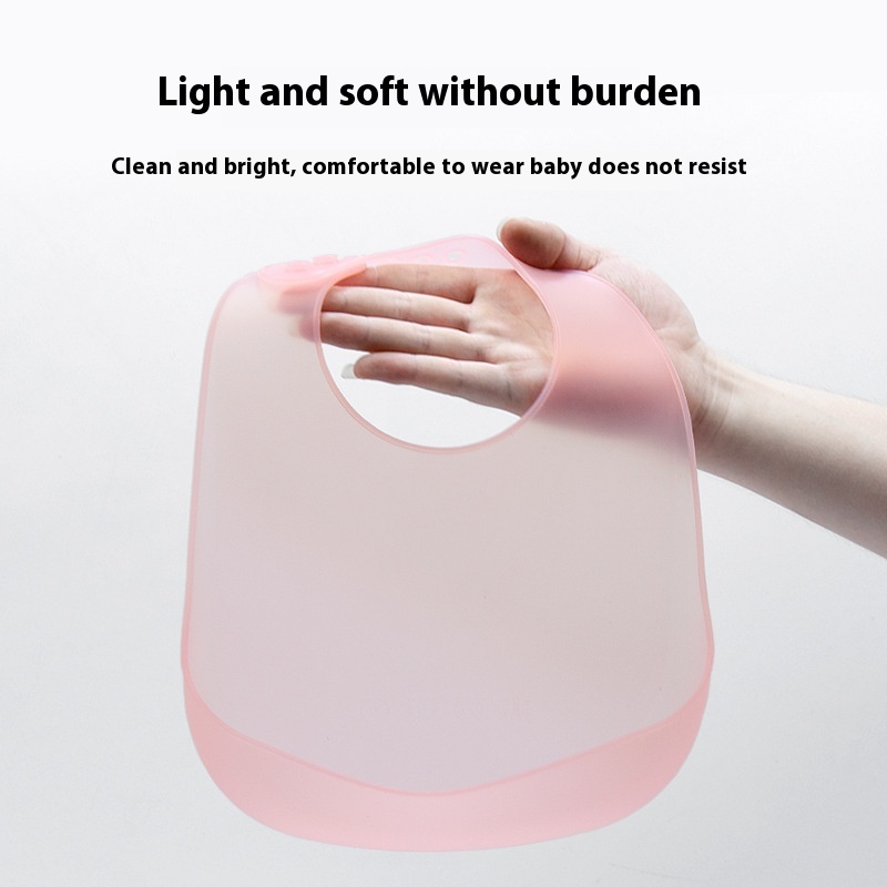 's Silicone Bib Transparent,Thin,Soft,Baby Food Pocket,Rice Pocket,Children's Bib,Waterproof,Washable,Large Size
