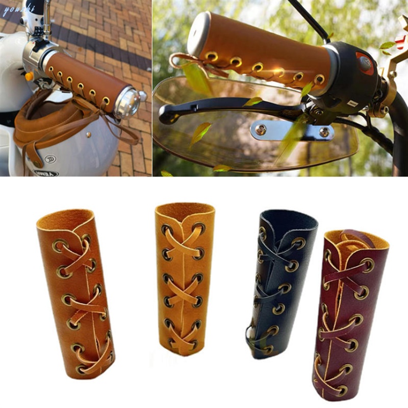 Handlebar Leather Case2-pack Detachable Rope Bicycle Handlebar Leather Case
