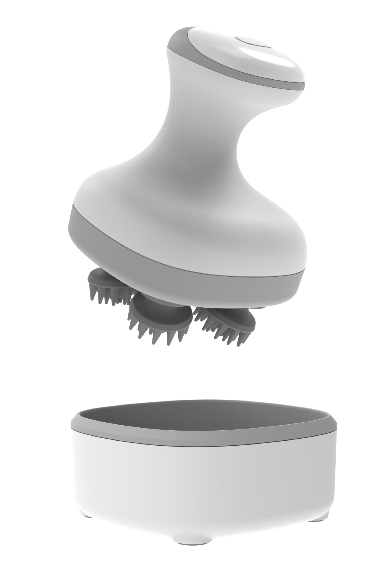 Head Massager Wet And Dry Use Flushable Smart Rechargeable Human Hand Scalp Massager Drop Shipping